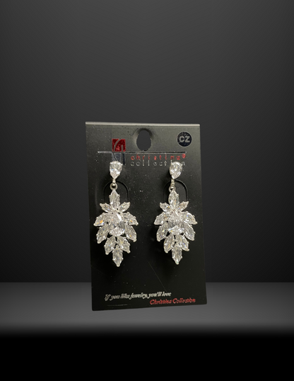 Elegant Crystal Drop Earrings Ballroom Dance