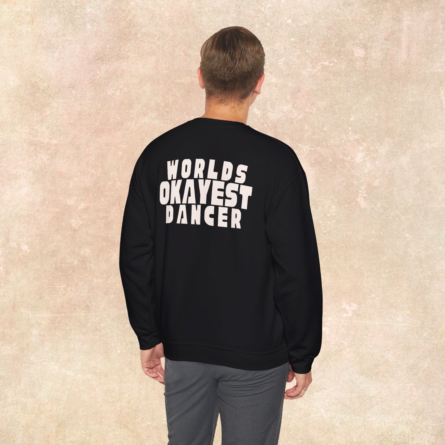 World's Okayest Dancer Crewneck Sweatshirt - Ballroom Comfort for Social Dancers