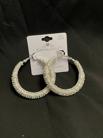 Crystal Rhinestoned Dance Hoops – Elegant Competition Accessories